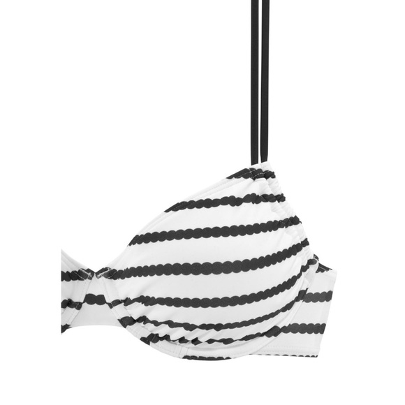 Lascana Black and White Nautical Stripe Bikini - Picture 2 of 8